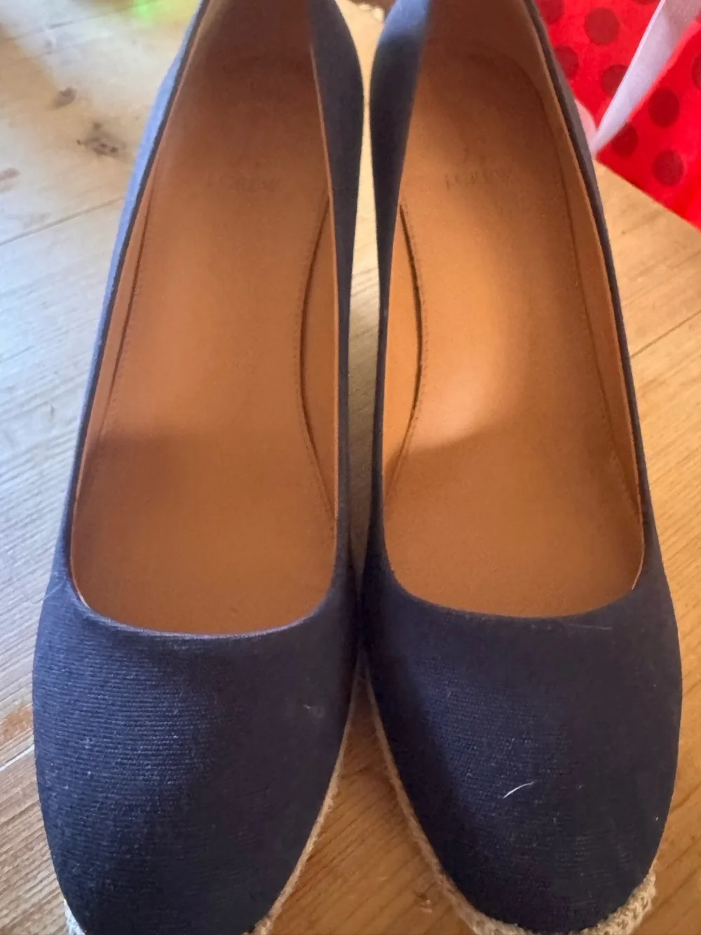 J.Crew Classic Navy Espadrille Wedges  - Women's